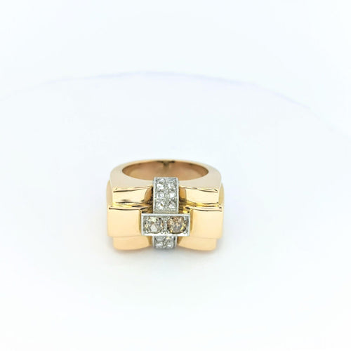 Bague Bague Tank or jaune et diamants 58 Facettes 25625