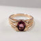 Bague Bague en or rose Diamants et tourmaline 58 Facettes 5587