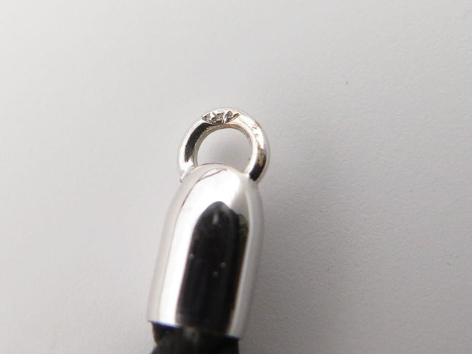 Collier collier FRED pendentif mouvemente or blanc 18k diamant cordon noir t50 58 Facettes 250364