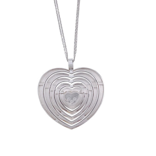 Collier Collier Chopard, "Very Chopard Coeur", or blanc, diamants. 58 Facettes 32238