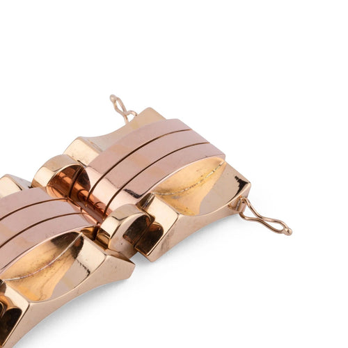 Bracelet Bracelet tank or jaune et rose 58 Facettes 1