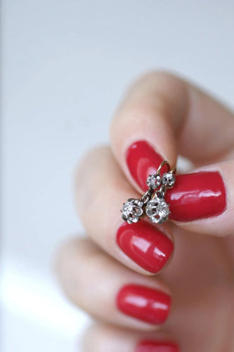 Boucles d'oreilles Dormeuses ancienne, diamants 58 Facettes