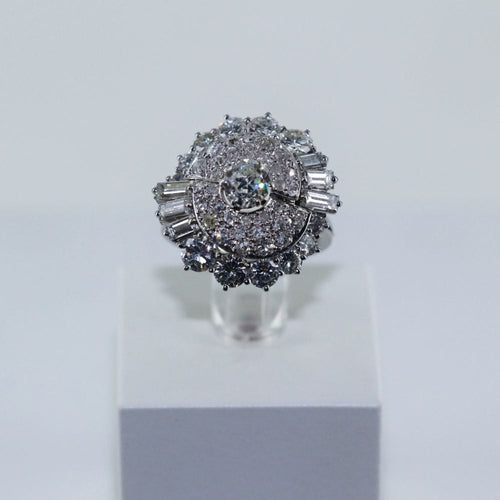 Bague Bague asymétrique diamants 58 Facettes