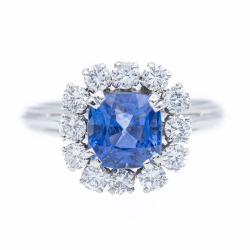 Bague 56 Bague Marguerite Or blanc Saphir 58 Facettes 2302179CN