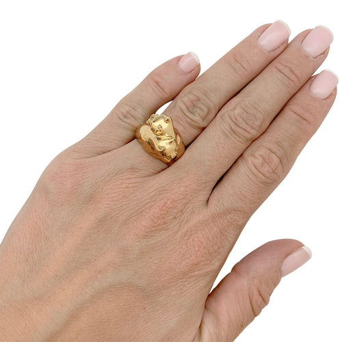 Bague 53 Bague Cartier, "Kozra", en or jaune, émeraude, onyx. 58 Facettes 31946