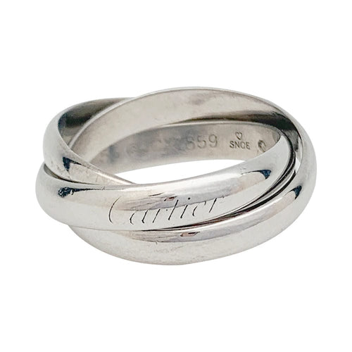 Bague 55 Bague Cartier "Trinity" or blanc, moyen modèle. 58 Facettes 31532