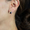 Boucles d'oreilles Puces d'oreilles or jaune saphirs d'occasion 58 Facettes CVBO7