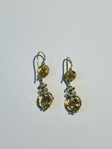 Boucles d'oreilles Paire de pendants époque Napoléon III 58 Facettes 0
