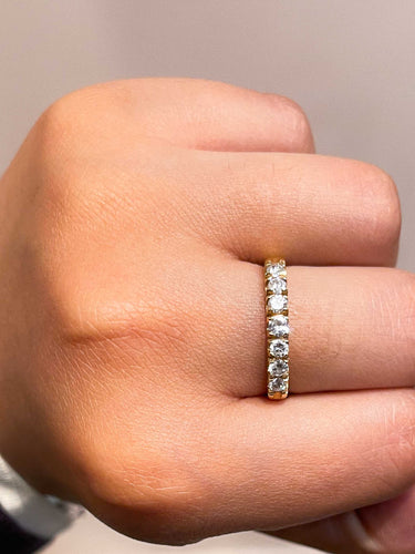 Bague 58 Demi alliance Or Rose 58 Facettes