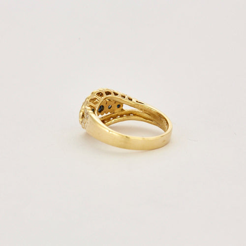 Bague 54 Bague Or jaune Saphir Diamants 58 Facettes