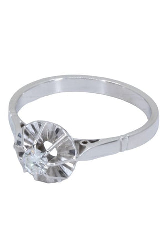 Bague 53 SOLITAIRE ANCIEN DIAMANT 0.15 CARAT 58 Facettes 058741