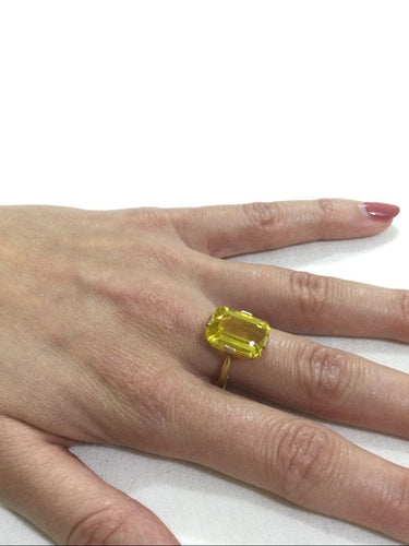 Bague 58 Bague Or Et Citrine 58 Facettes