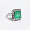 Bague 52.5 Bague or blanc émeraude de Colombie et diamants 58 Facettes 1-753/1