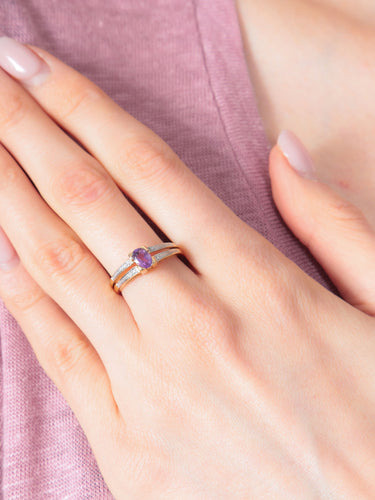 Bague 53 Bague 2 Ors Améthyste 58 Facettes