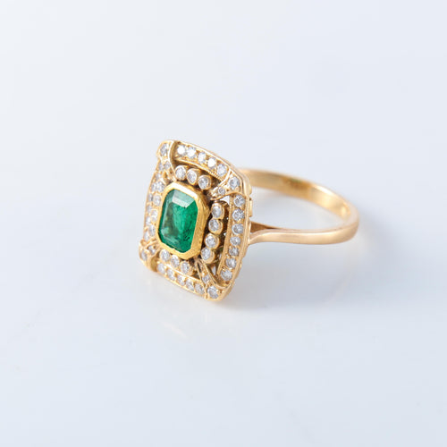 Bague 52 Bague émeraude diamants 58 Facettes