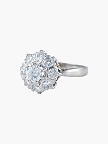 Bague Bague Pompadour or blanc et diamants 58 Facettes