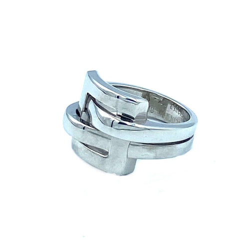 Bague 54 Boucheron. Bague or blanc 58 Facettes