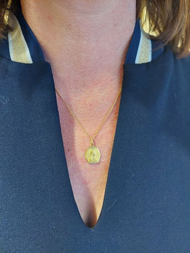 Pendentif Médaille  ancienne Vierge or jaune 58 Facettes 071451