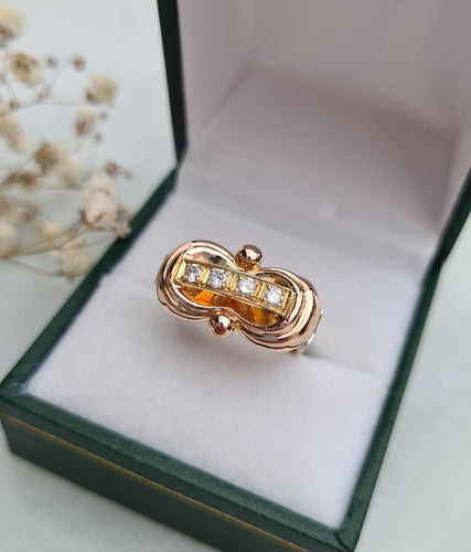 Bague 49.5 Bague Trois Ors 1940 Diamants 58 Facettes 339