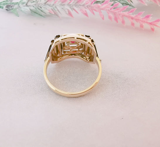 Bague Bague Tank Rubis 58 Facettes AA 1499