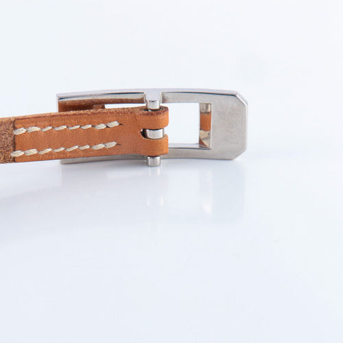 Bracelet Bracelet Hermès Triple Tour Camel et Boucle Plaque Kelly 58 Facettes 515