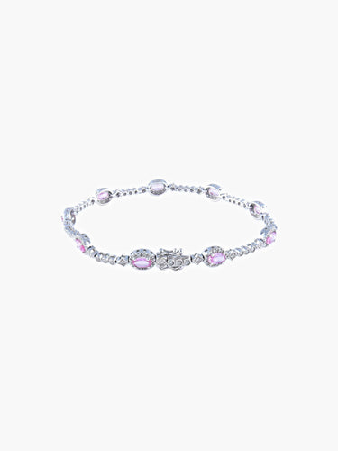 Bracelet Bracelet Saphirs roses 58 Facettes