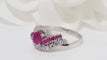 Bague 54 Bague en or blanc, rubis et diamants 58 Facettes 31778