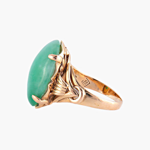 Bague Bague cabochon de jade 58 Facettes 432