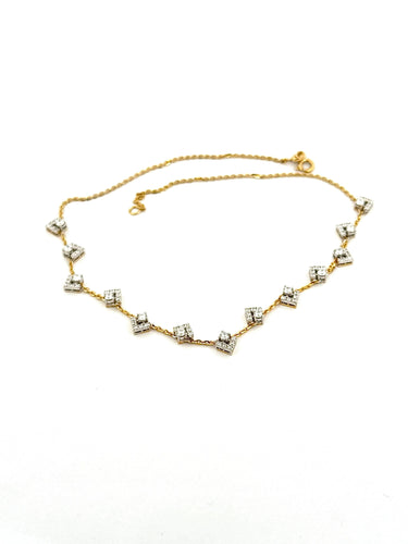 Collier Collier choker or jaune et oxydes de zirconium 58 Facettes