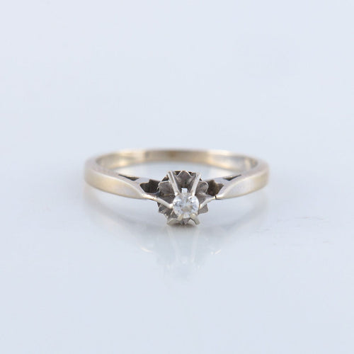 Bague 51 Bague Solitaire Diamant 0.06ct 58 Facettes JE111