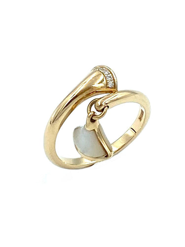 Bague BVLGARI. Bague Diva’s dream or rose, diamants et nacre 58 Facettes