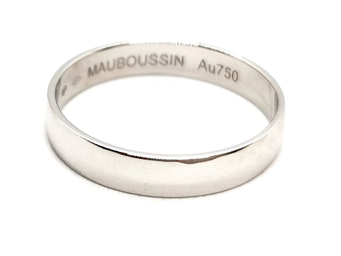 Bague 62 Mauboussin Bague Alliance Ruban du bonheur mon amour Or blanc 58 Facettes 1371745CN