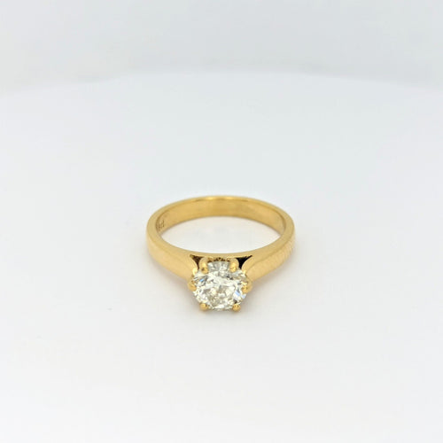 Bague Solitaire Or jaune Diamant 58 Facettes 28911