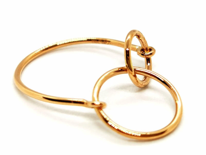 Bague 56 Ginette NY Bague Tiny circle Or rose 58 Facettes 1965011CN