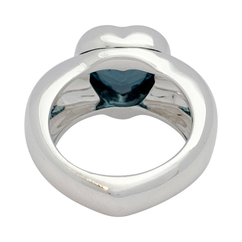 Bague 53 Bague Piaget, "Coeur", or blanc et topaze. 58 Facettes 32050