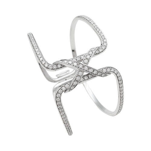 Bracelet Bracelet Manchette Chaumet, "Liens", or blanc, diamants. 58 Facettes 30823