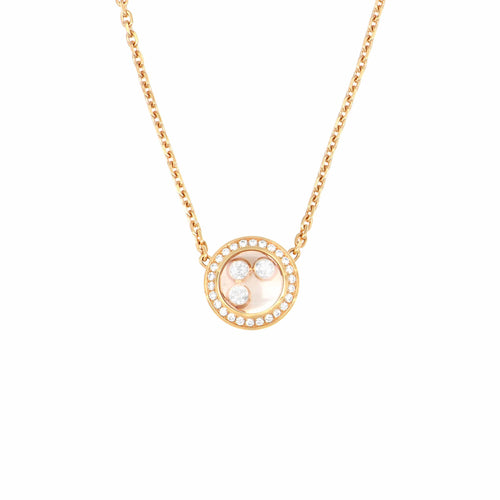 Pendentif CHOPARD - Pendentif Happy Diamonds Or rose Diamants 58 Facettes 33700137