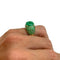 Bague 53 Bague jonc en or jaune, tsavorites et jadéite. 58 Facettes 31710