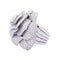 Bague 58 Bague "Rose" or blanc, diamants. 58 Facettes 33377
