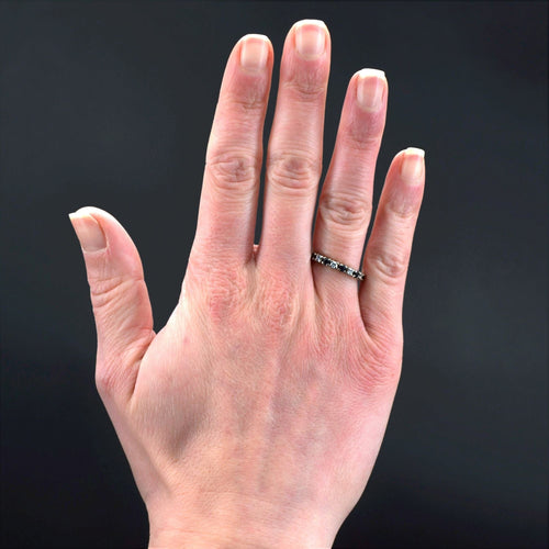 Bague 52 Alliance saphirs diamants tour complet 58 Facettes 22-522