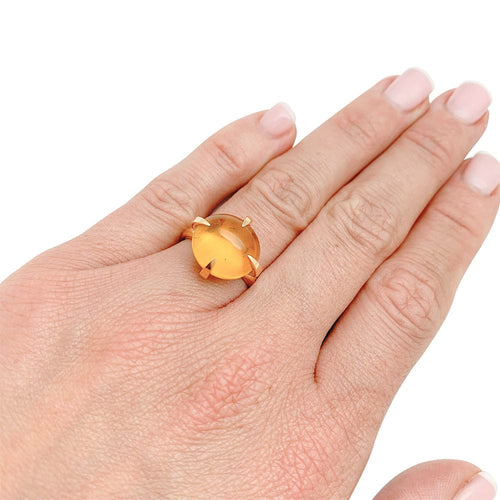 Bague 50 Bague Pomellato "Veleno" or rose et citrine. 58 Facettes 31400
