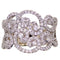 Bague 60 Bague or blanc arabesques diamants 58 Facettes