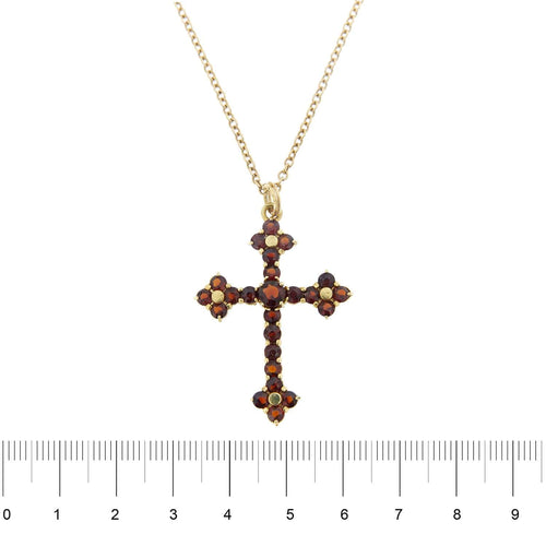 Collier Collier croix grenats 58 Facettes 14894