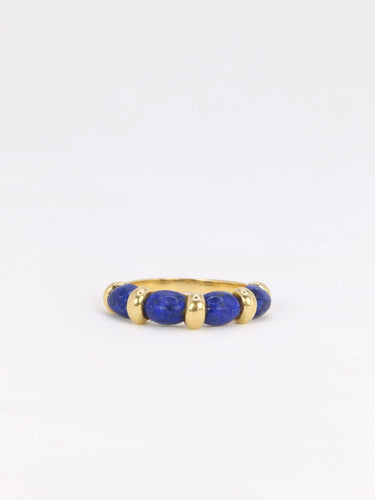 Bague Bague vintage or jaune lapis lazuli 58 Facettes 815