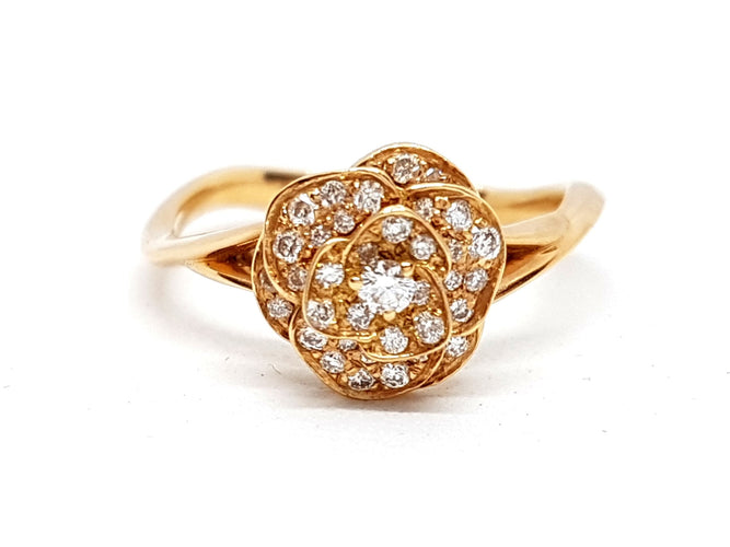 Bague 53 Bague Fleur Or rose Diamant 58 Facettes 578704RV