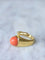 Bague Bague clou or et corail 58 Facettes