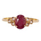 Bague Bague moderne or jaune et rubis, diamants 58 Facettes