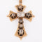 Pendentif Croix provençale or jaune et diamants 58 Facettes