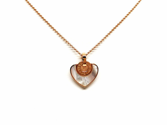 Collier Bulgari Collier Coeur Cuore Or rose Nacre 58 Facettes 1244796CN