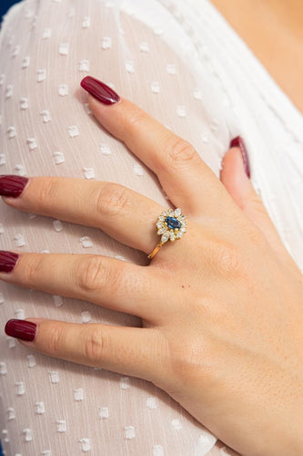 Bague 57 Bague Or jaune Saphir 58 Facettes 1680646CN